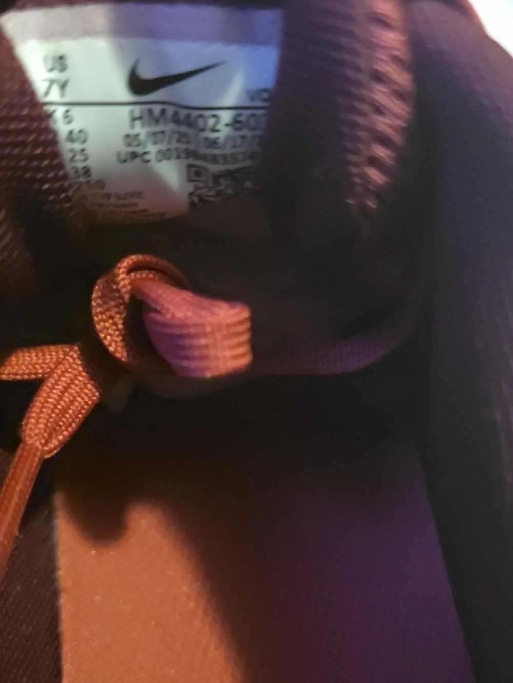 Nike Maroon Running Shoe with Pink Swoosh